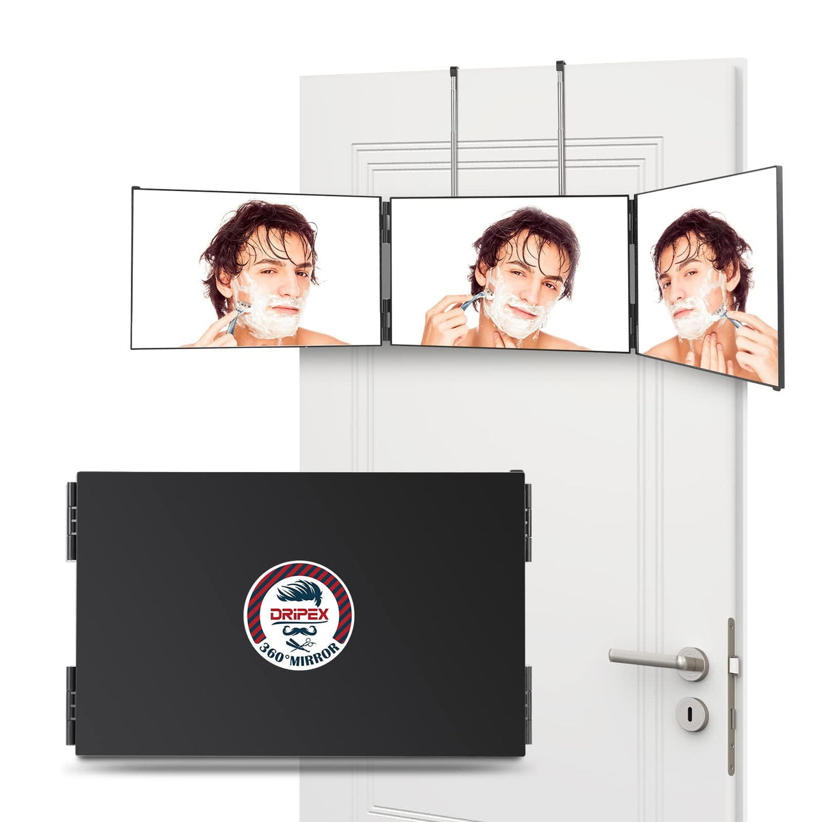 Dripex 3-Way Mirror tabletop setup for easy, portable use anywhere.