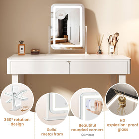 Dripex vanity mirror 3-color LED lighting for different lighting scenes