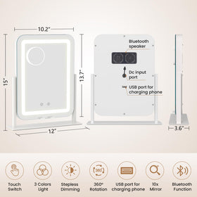 Dripex vanity mirror 360° rotation for flexible angles