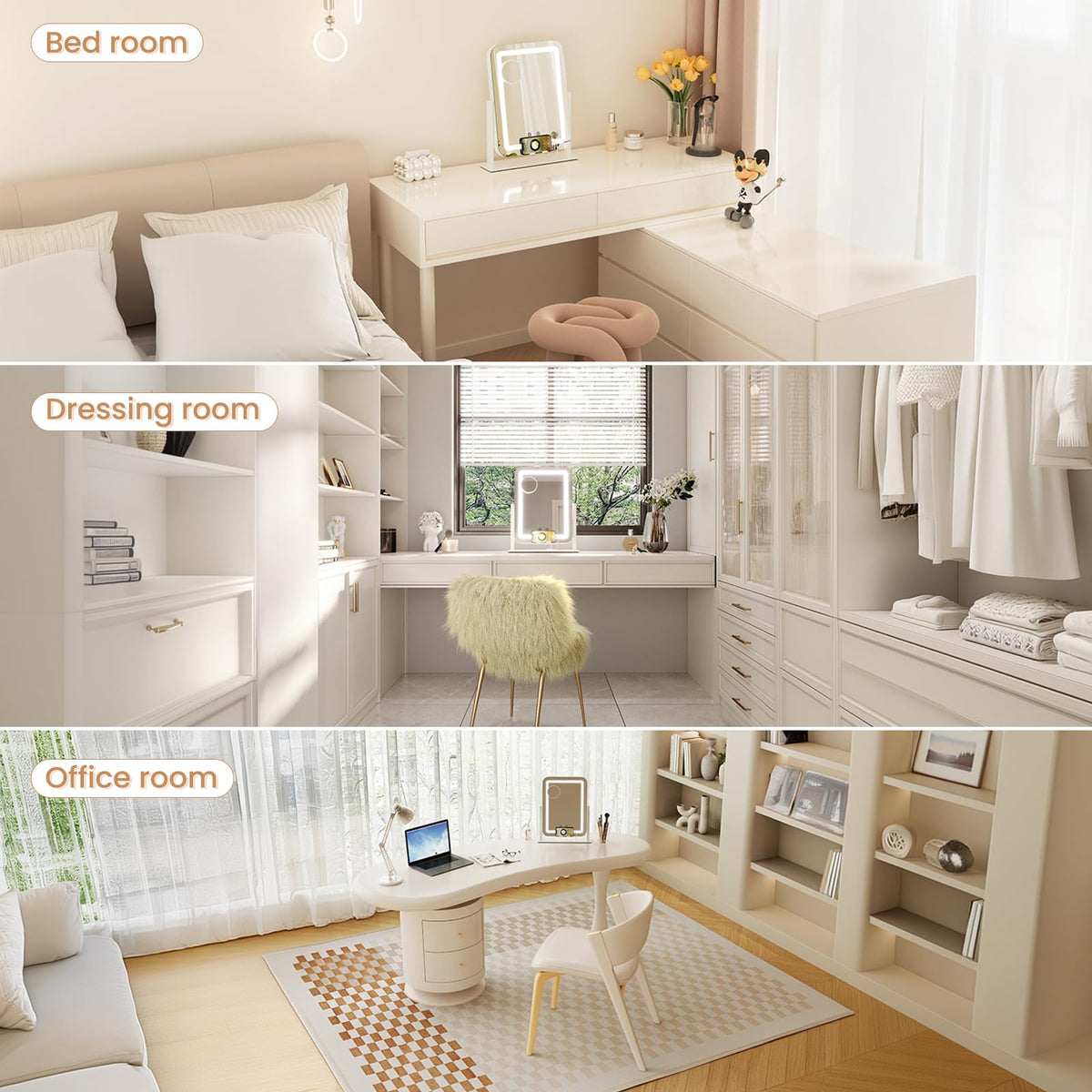 Dripex vanity mirror non-slip base for stable use