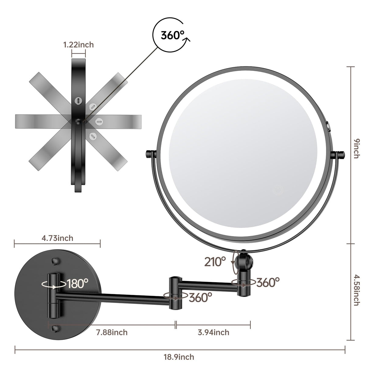 DRIVESLIM 10x magnification ideal for detail work like mascara