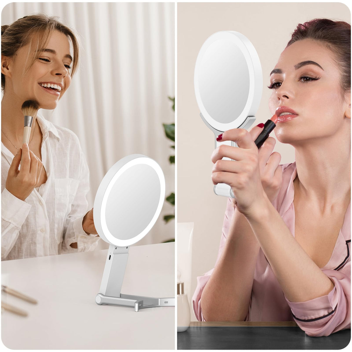 Stable stand supports quick grooming on bathroom counters