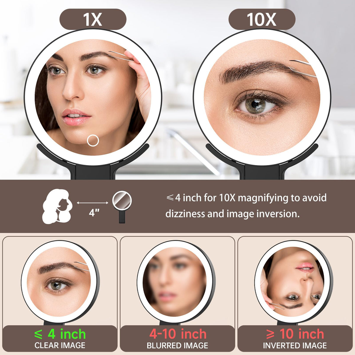 DRIVESLIM mirror light three color modes for adaptable ambience.