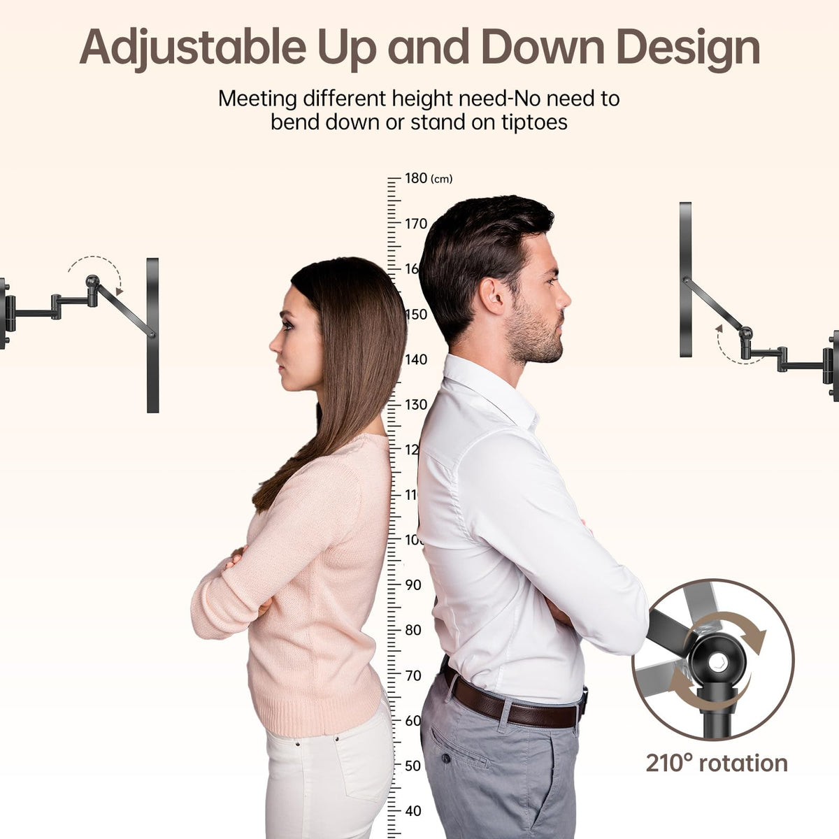 DRIVESLIM wall-mounted extendable arm for flexible viewing angles