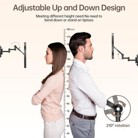 DRIVESLIM wall-mounted extendable arm for flexible viewing angles