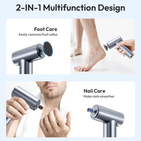 Drivox dual sanding heads for full-body exfoliation and nail polishing