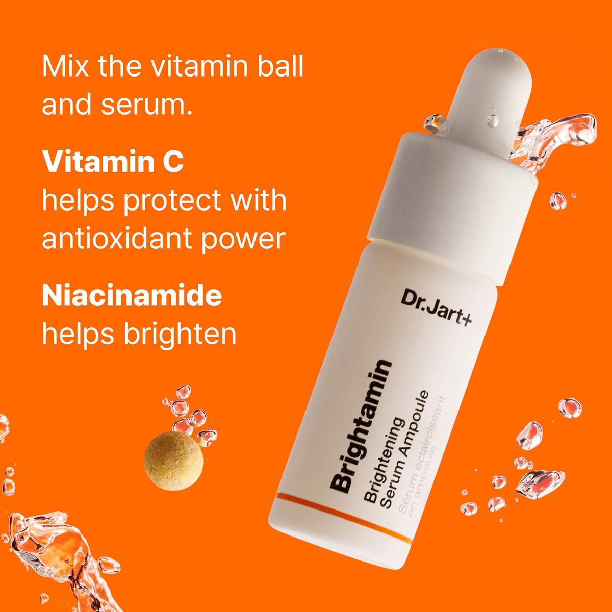 Dr.Jart+ Brightamin texture application showing non-sticky finish under makeup