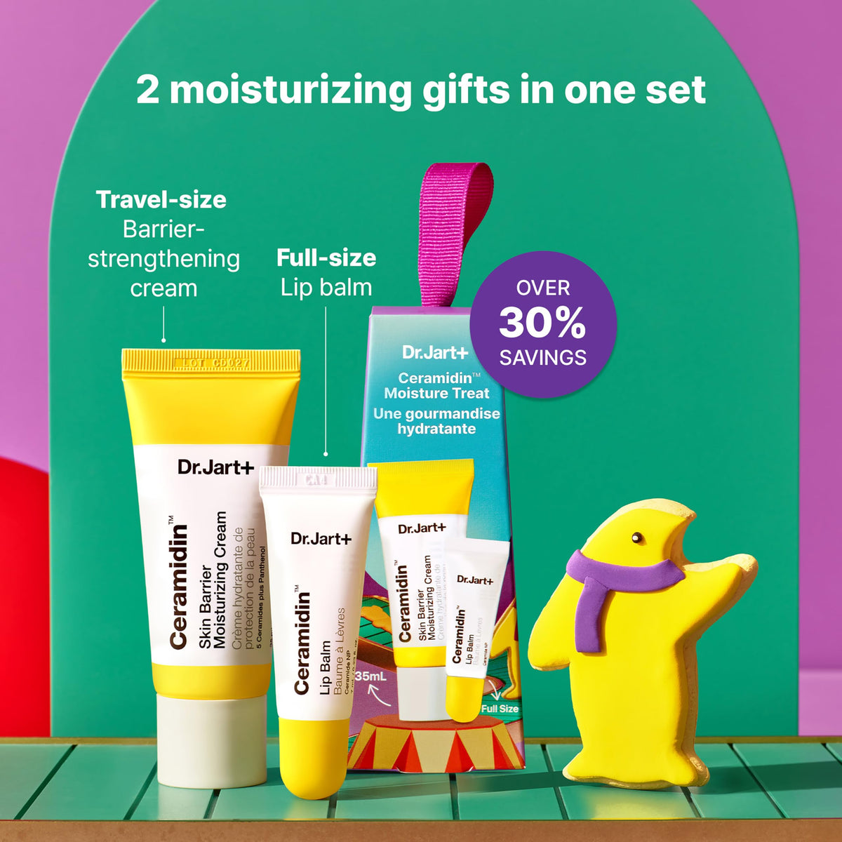 Dr.Jart+ Ceramidin lip balm tube with angled applicator for smooth lip prep