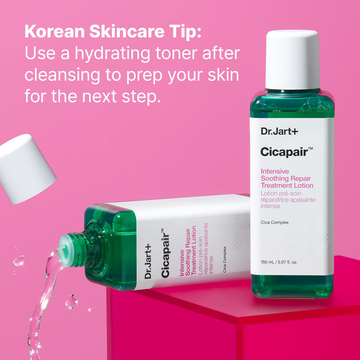 Skincare routine shot with a bottle and toner imagery for resilient skin.