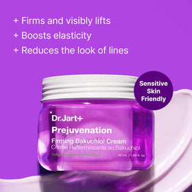 Close-up of creamy Bakuchiol texture for gentle glow and smooth application.