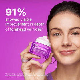 Applying Bakuchiol cream on clean skin to hydrate and firm.
