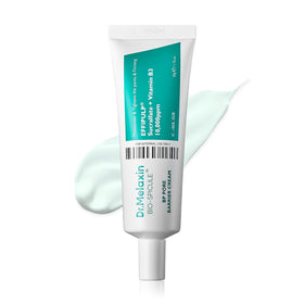 Dr.Melaxin BP Barrier Cream jar close-up showing fragrance-free formula for sensitive skin.