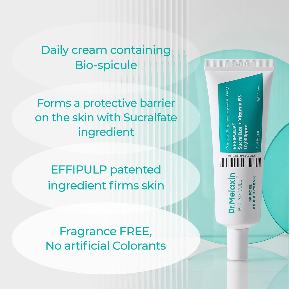 Fragrance-free packaging labeling highlighting safe, green-grade ingredients.