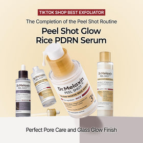 Dr.Melaxin Peel Shot Glow Rice PDRN Serum dropper ready for daily use.