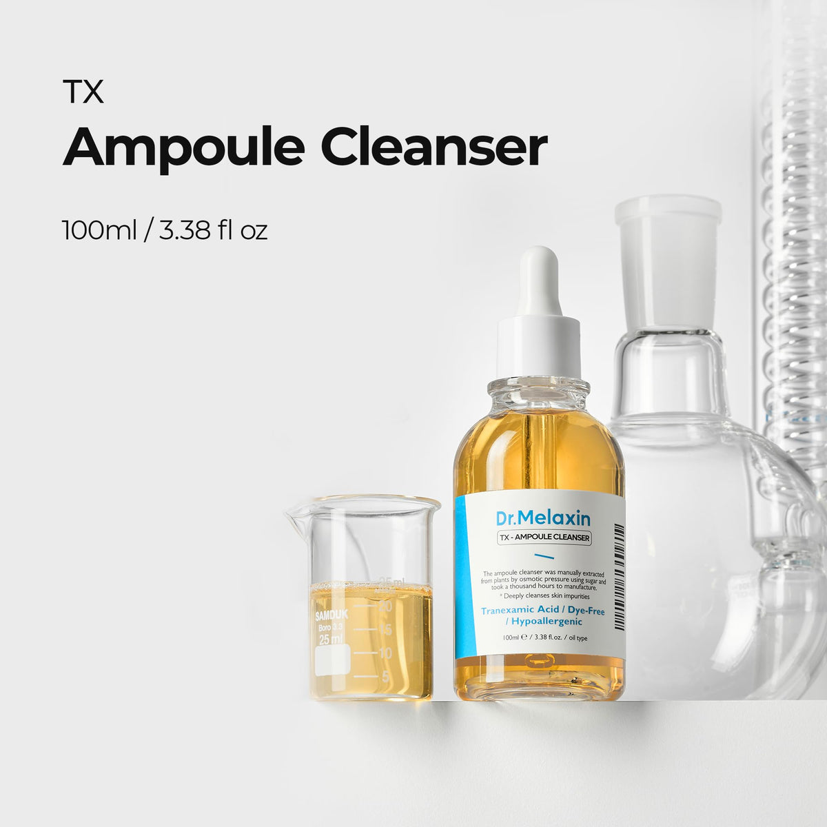 Dr.Melaxin TX Ampoule Cleanser oil phase dissolves impurities gently