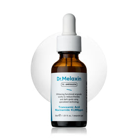 Dr.Melaxin TX RX bottle and packaging showcasing fragrance-free, clean skincare appeal