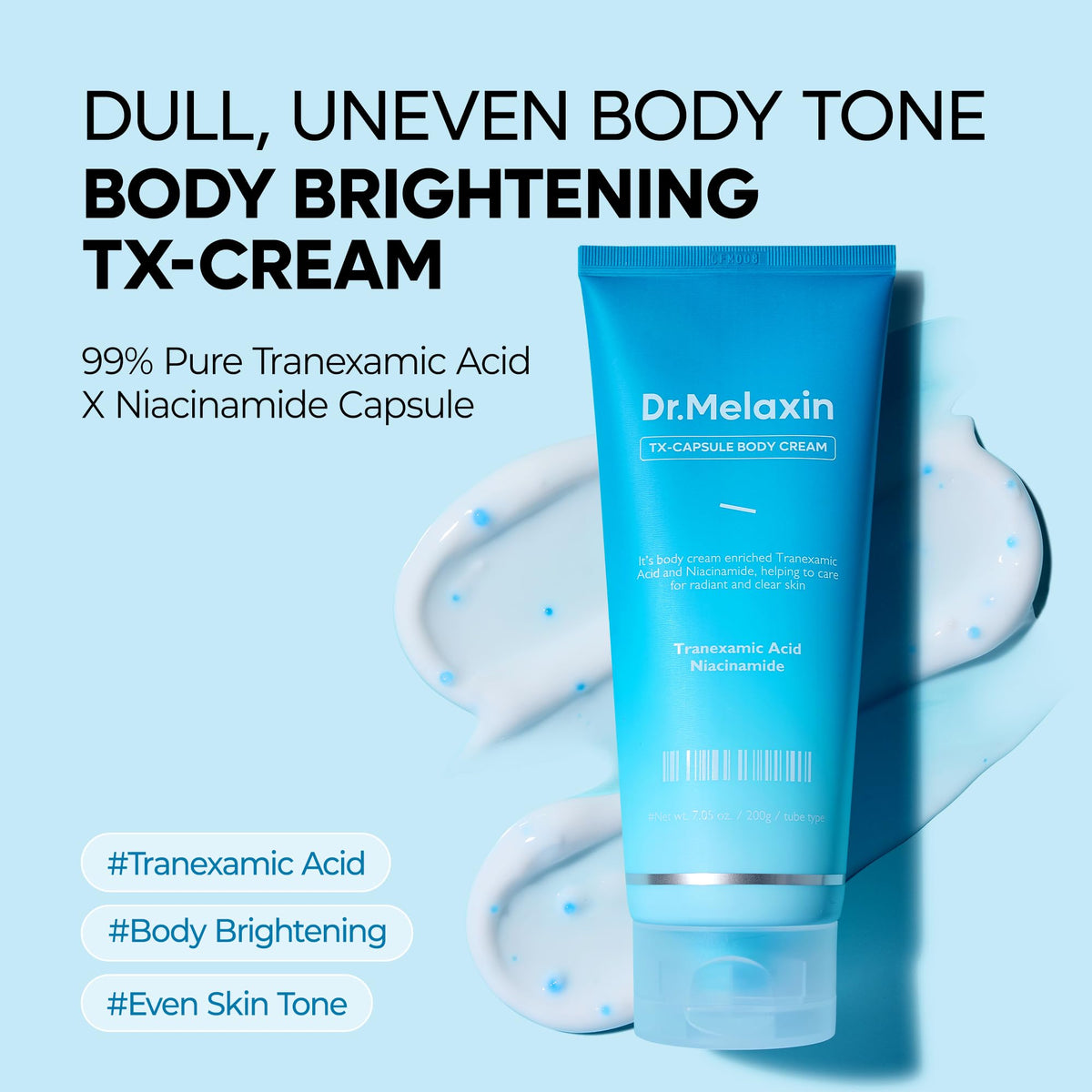 Dr.Melaxin TX Capsules burst on contact, delivering brightening actives to the skin's surface