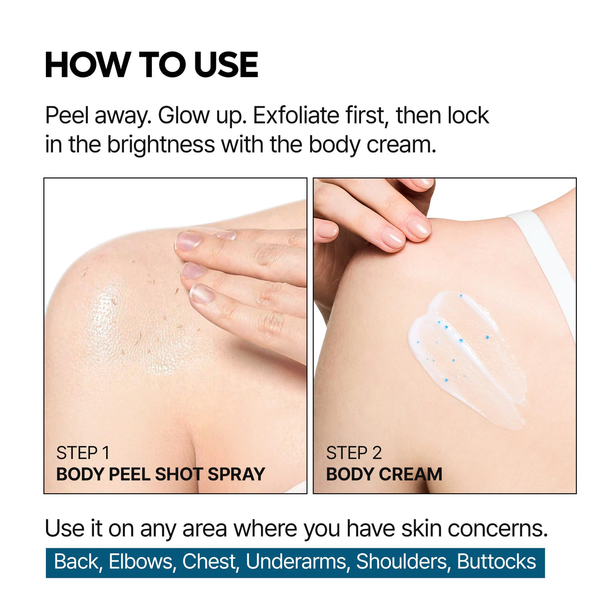 Compatible with daily skincare routines for a brighter, smoother body complexion
