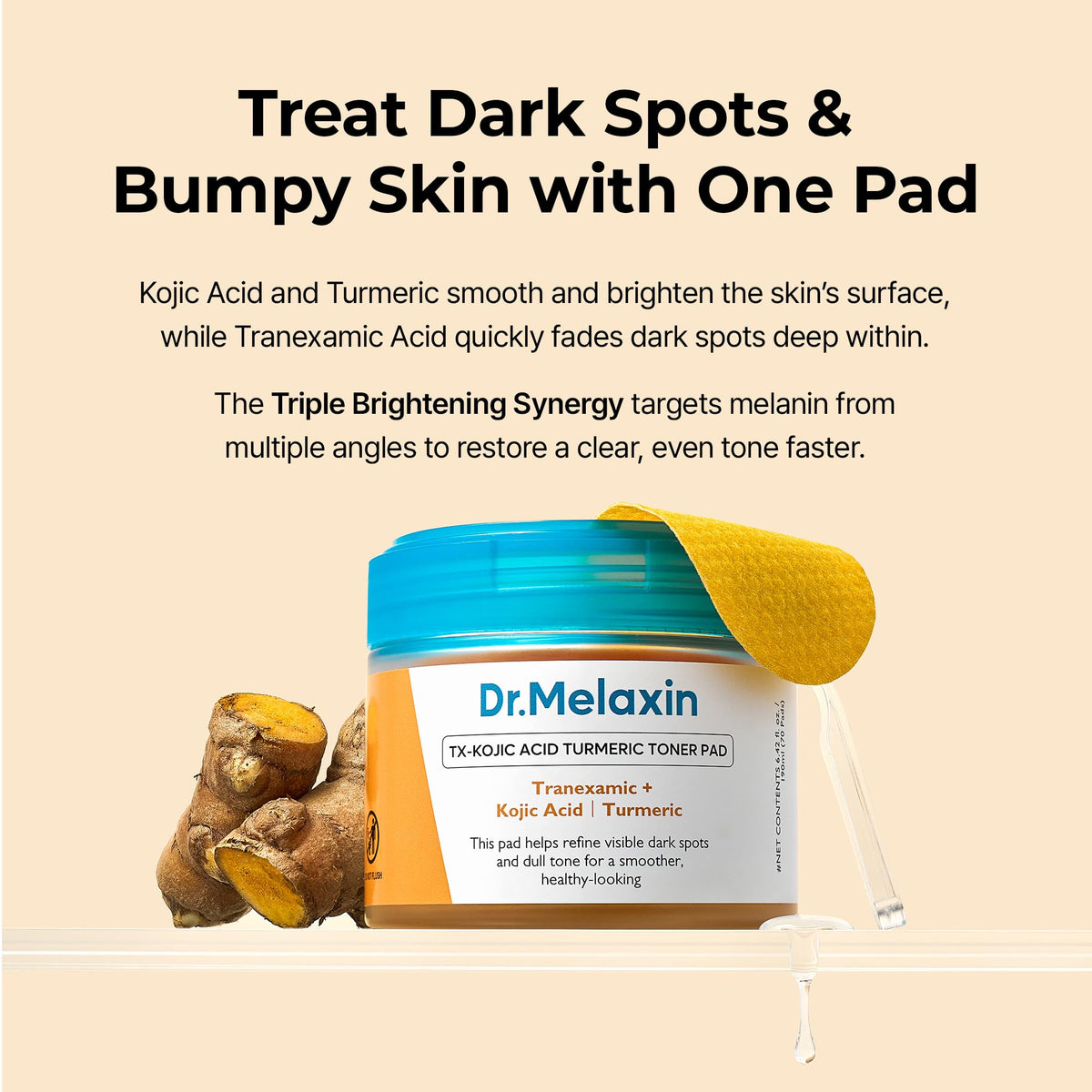 Dr.Melaxin TX Kojic Toner Pads morning routine setup