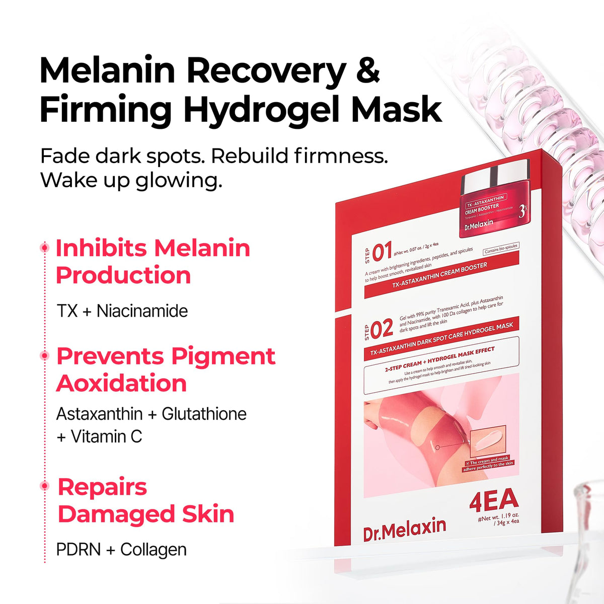 Dr.Melaxin TX two-step application demonstrates easy at-home use.