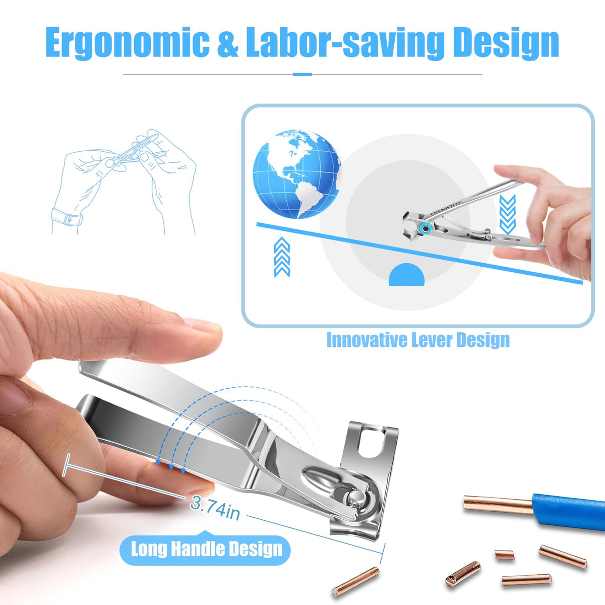 DRMODE ergonomic design with anti-slip grip for comfort.