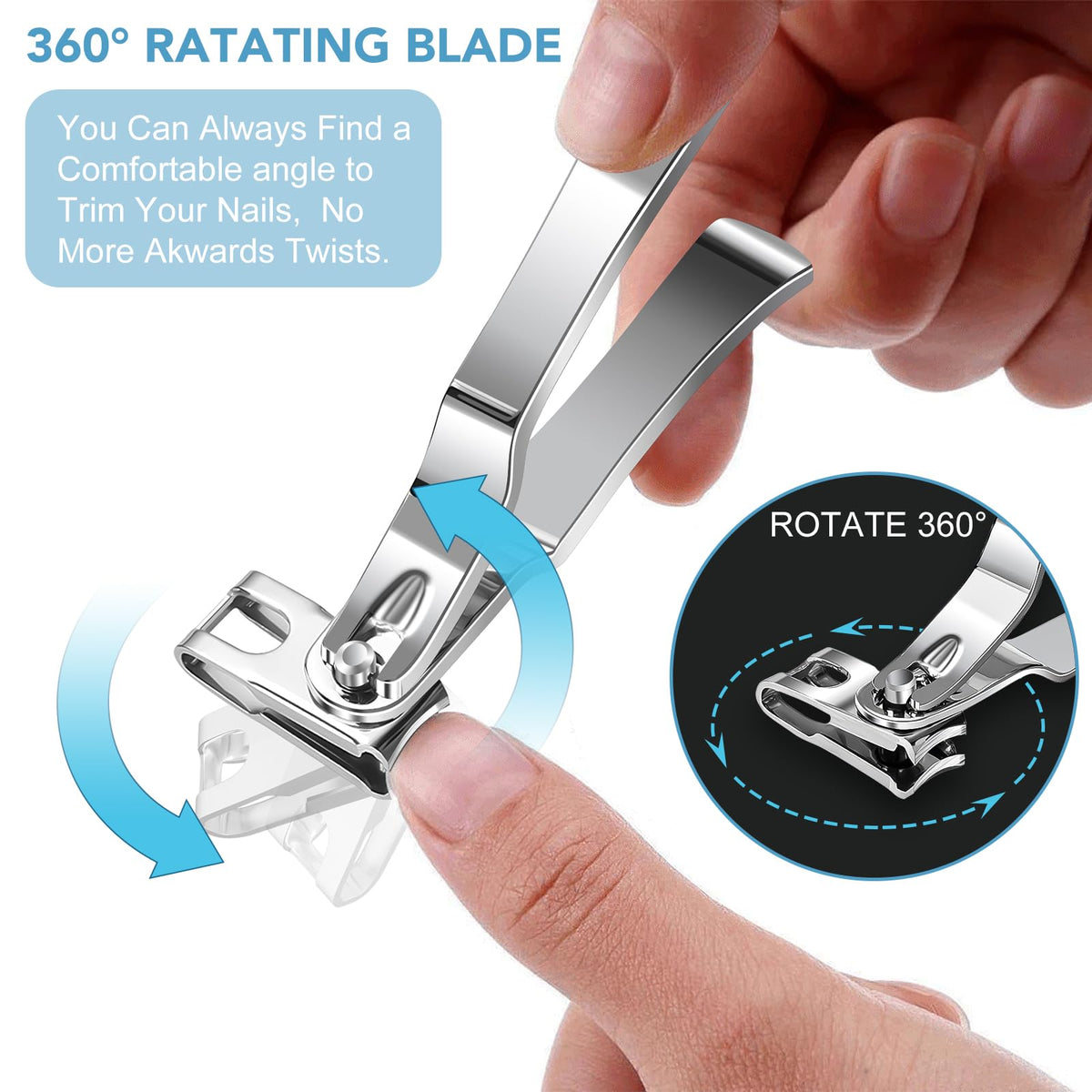 DRMODE long-handled clippers ideal for seniors and hard-to-reach nails.