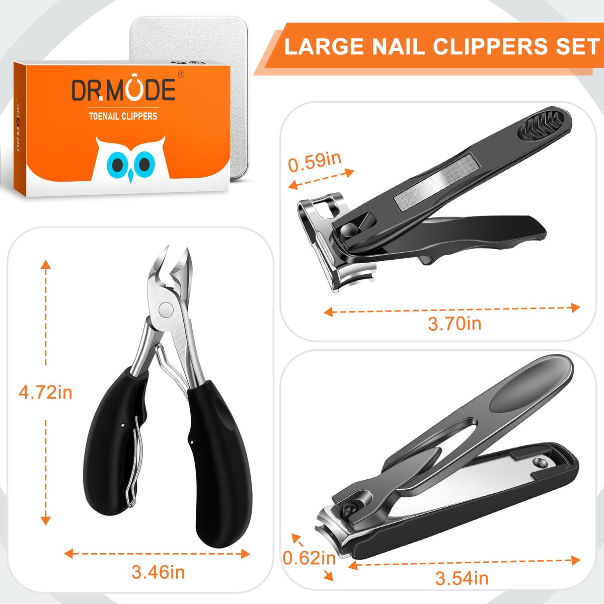 DRMODE nail clippers in box packaging for gifting or storage