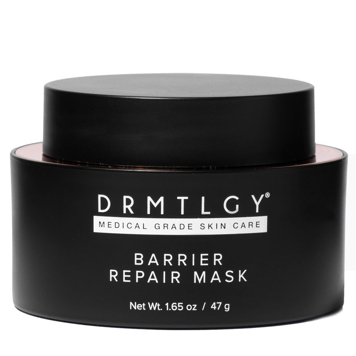 DRMTLGY Barrier Repair Mask close-up showing creamy texture for deep hydration.