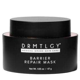 DRMTLGY Barrier Repair Mask close-up showing creamy texture for deep hydration.