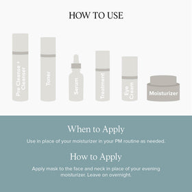 DRMTLGY Barrier Repair Mask nighttime routine application example.