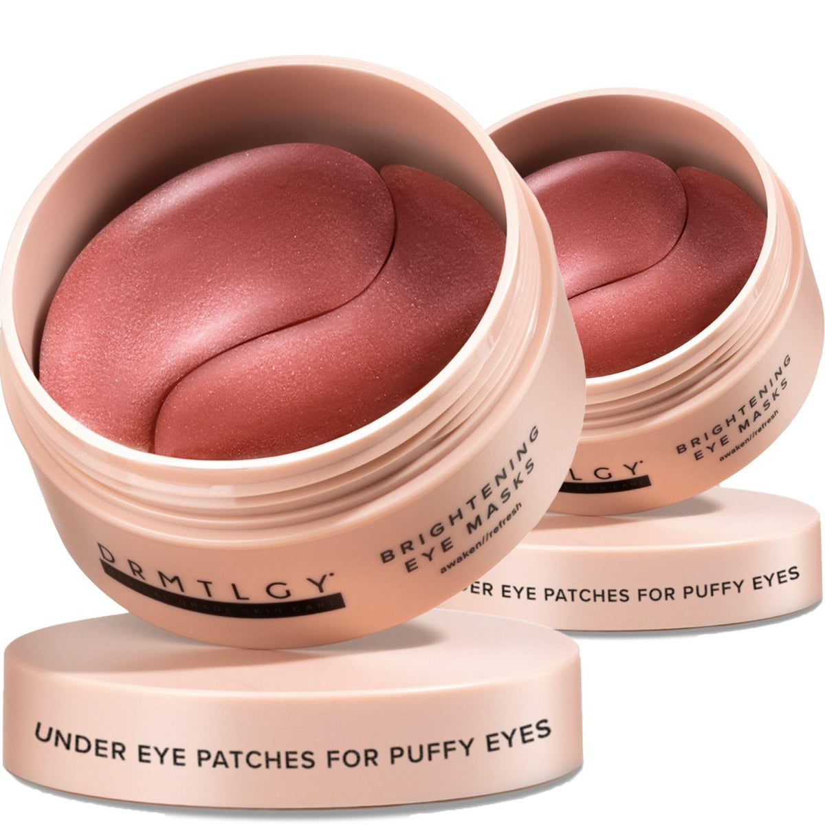 DRMTLGY Brightening Eye Masks pack shot depuffs and hydrates.