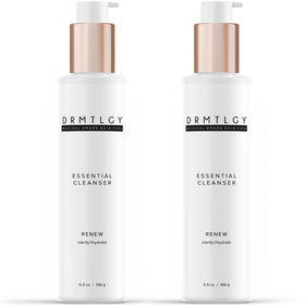 DRMTLGY Essential Cleanser bottle front for daily hydration.
