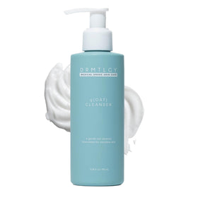 DRMTLGY gOAT Cleanser bottle close-up, fragrance-free for sensitive skin