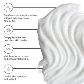 DRMTLGY gOAT Cleanser milky texture on skin-ready cleansing