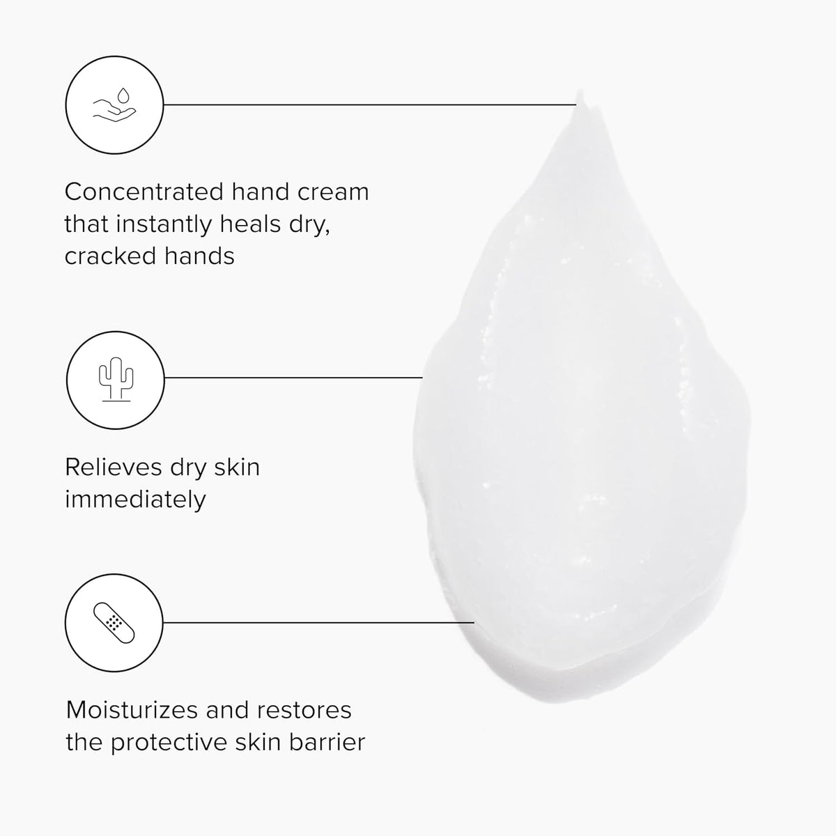 DRMTLGY hand cream application—soothes dry skin during daily tasks.