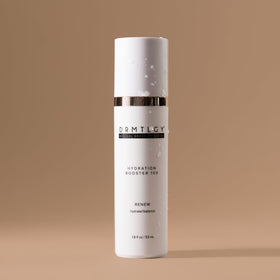 DRMTLGY Hyaluronic serum texture showing quick absorption into the skin.