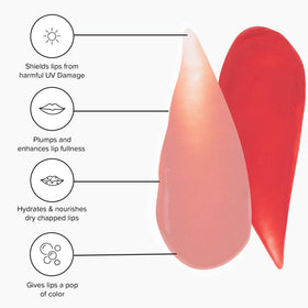 DRMTLGY Lip Silk SPF 40 Mineral sunscreen shields lips with no white cast.