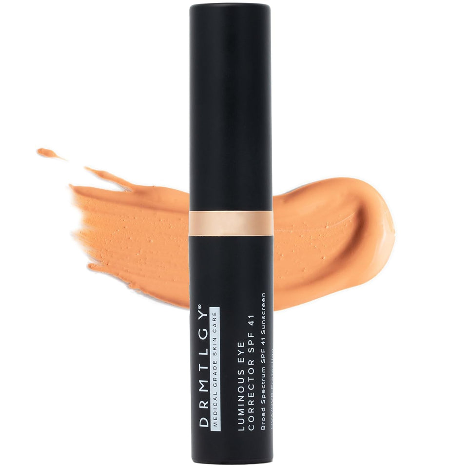 DRMTLGY Luminous Eye Corrector bottle with SPF 41 for under-eye care.