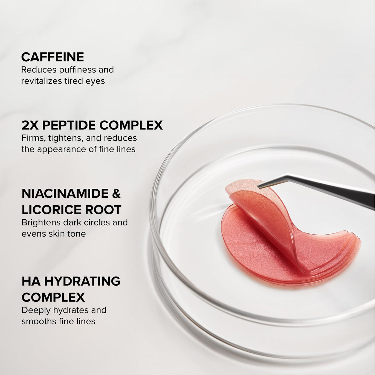 DRMTLGY peptide complex patch smoothing fine lines around eyes.
