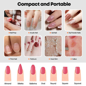 Droyek portable nail file handheld for at‑home manicures with quiet operation.