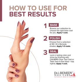 Dr.'s Remedy Brave Berry ingredient strip hints tea tree oil and wheat protein benefits.