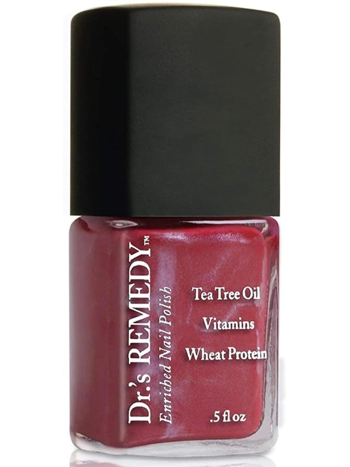Dr.’s Remedy Cheerful Cherry nail polish bottle with vibrant shade and long-wear gloss