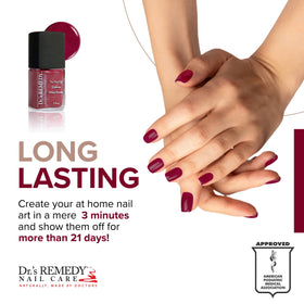 Dr.’s Remedy Cheerful Cherry close-up showing glossy, chip-resistant finish