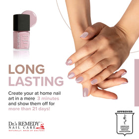 Dr.’s Remedy Beloved Blush on nail demonstrates creamy, even coverage.