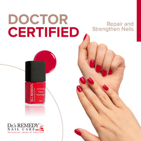 Dr.’s Remedy enriched brush-appplied finish for precise nails and quick-dry wear