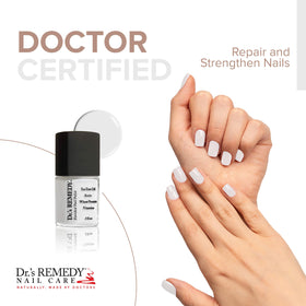 Dr.'s Remedy Enriched Nail Polish brush stroke shows smooth application and even finish.