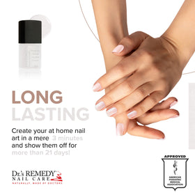 Dr.'s Remedy Enriched Nail Polish cap closeup highlights premium formula and careful design.