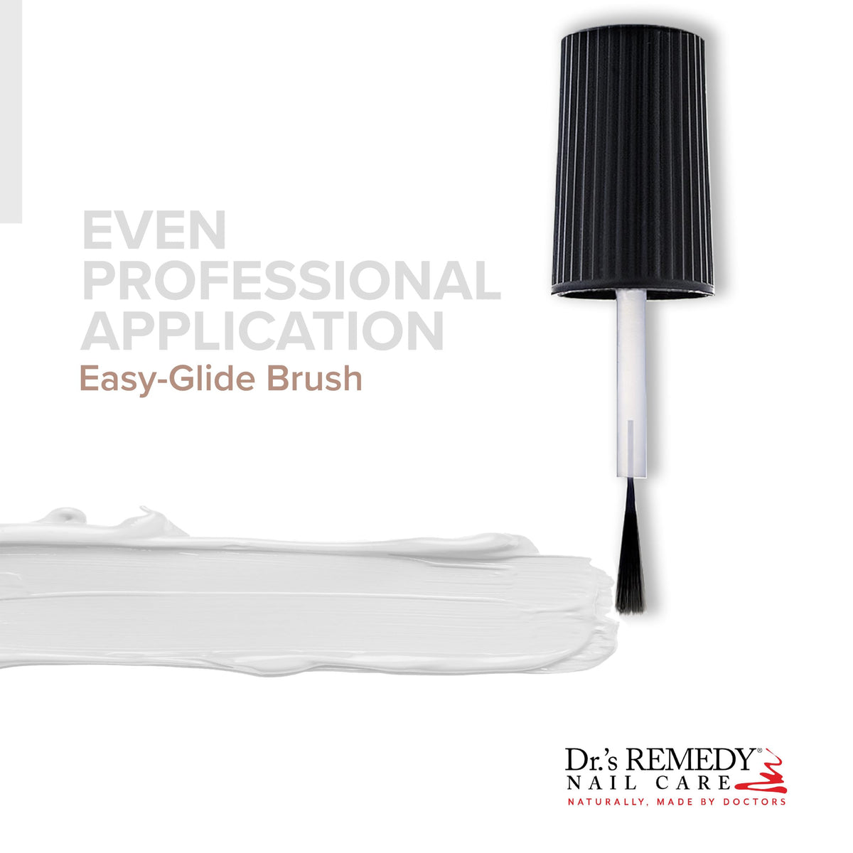 Nails after two coats show vitality and subtle hydration with Dr.'s Remedy.