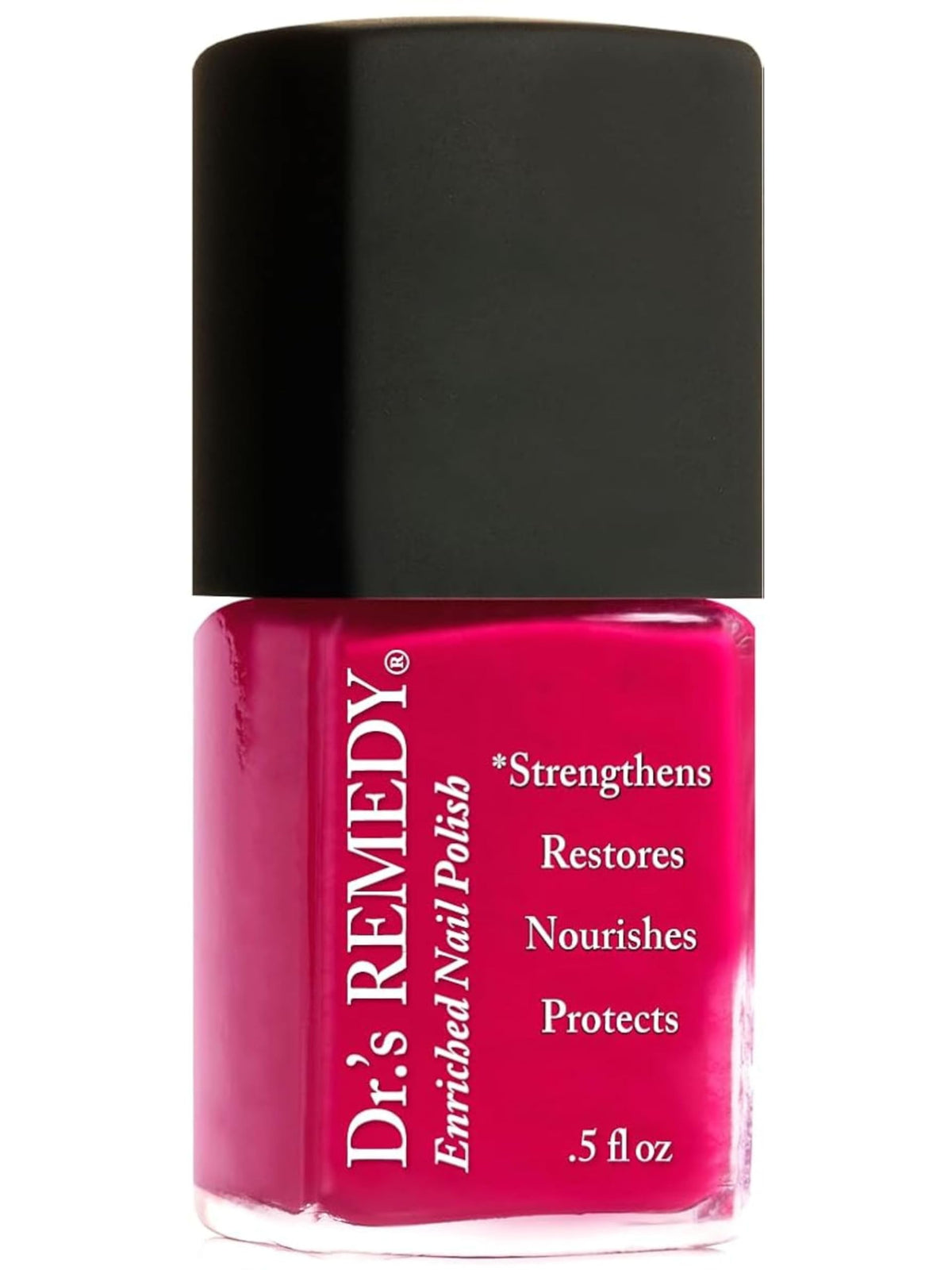 Dr.'s Remedy Enriched Nail Polish Watermelon bottle showing vibrant color and long wear.