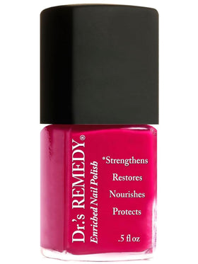 Dr.'s Remedy Enriched Nail Polish Watermelon bottle showing vibrant color and long wear.